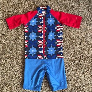 Columbia Omni Shade one-piece swim sun outfit
